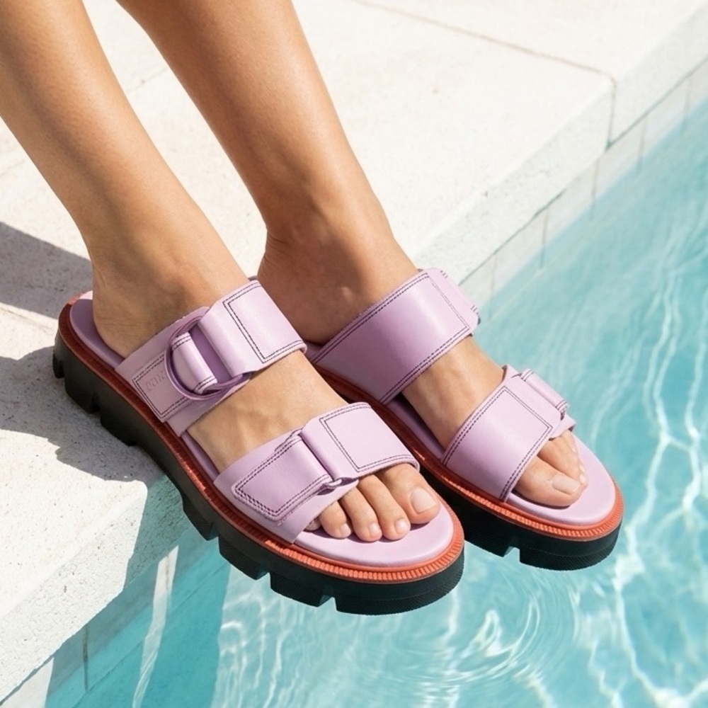 SOREL Rein CB Platform Slide Adjustable Hook & Loop Straps Sandal Size 9